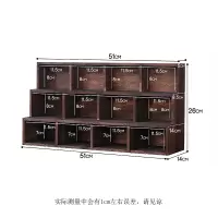 桌面实木收纳盒置物架博古架茶道配茶具茶杯架茶托茶棚杯托杯垫|12阶梯重烧