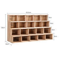 桌面实木收纳盒置物架博古架茶道配茶具茶杯架茶托茶棚杯托杯垫|20阶梯轻烧