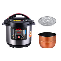 商用电压力锅8l/12l/15l/26l/33l40l/大容量压锅饭煲双胆|8L新款银色单胆+插座+密封圈蒸格