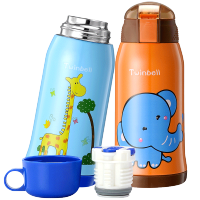 儿童保温杯带吸管两用防摔宝宝水杯幼儿园小学生便携水壶