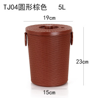 茶桶茶渣桶茶盘排水桶功夫茶具配件茶道茶台垃圾桶家用小号茶水桶|浅棕色TJ04单只桶没球管