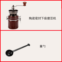 手摇磨豆机可水洗手动磨咖啡豆机咖啡豆研磨器手磨磨粉的咖啡器具|陶瓷磨豆机+量勺