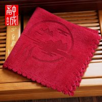 吸水加厚茶巾 纤维茶道茶布功夫茶具配件茶巾抹布棉麻茶桌布|【日眺山川茶巾】红色