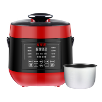 智能电压力锅3l4l5l6l双胆家用预约压锅饭煲|3升豪华款(红+黑)单胆