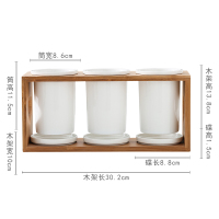 北欧祖母绿陶瓷筷子筒勺筷笼子收纳盒沥水筷篓筷子置物架厨房家用|白色-筷子筒三筒