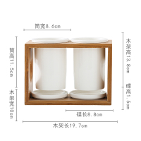 北欧祖母绿陶瓷筷子筒勺筷笼子收纳盒沥水筷篓筷子置物架厨房家用|白色-筷子筒二筒