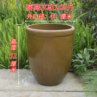 水缸老式储水家用陶瓷大号养鱼米桶瓦缸坛子酱缸腌菜发酵粗土陶缸|瘦100斤瘦