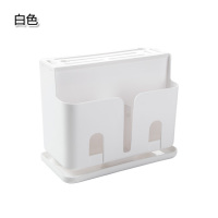 刀架筷子笼一体置物架厨房刀叉勺子收纳盒家用塑料沥水筷子篓筷筒|白色