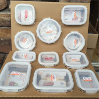 保鲜盒玻璃碗耐热玻璃耐热400度微波炉烤箱使用