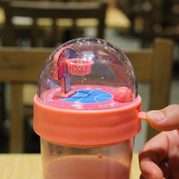 篮球投篮水杯篮球韩版迷你水桶杯瓶塑料杯学生随手杯大容量水杯