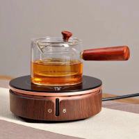 日式木柄玻璃茶壶耐温加厚侧把壶电陶炉煮茶器带滤网蒸茶烧水壶|猫眼电陶炉+送侧把壶