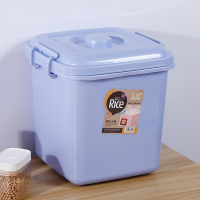 装米桶储米箱40斤30斤20斤无缝密封防虫防潮塑料米缸面粉箱储粮桶|大号经典蓝色40斤送量杯和饭勺