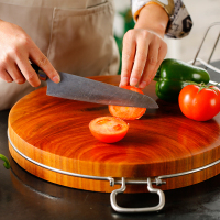 铁木砧板菜板实木家用砧板越南铁木菜板整木圆形厨房案板菜墩