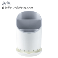 多功能塑料沥水筷子架勺子置物架筷笼厨房餐具收纳架筷子筒筷笼子|灰色
