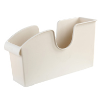 日式刀架收纳盒厨房用品调味品置物架落地塑料碗筷架子锅铲收纳箱|卡其色【单个装买3送1白色】