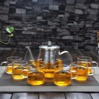 可明火玻璃壶电陶炉煮茶壶耐温泡茶普洱茶具家用烧水壶加厚过滤|单壶【650ml]+2把杯【100ml】