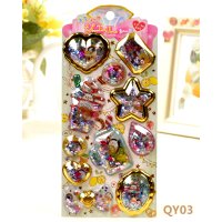 小清新立体3d闪亮烫金水晶摇动流沙冰激凌贴画礼品装饰素材粘贴纸|带香味摇摇乐YQ02