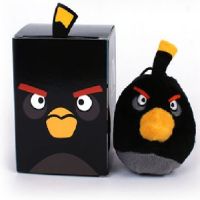 玩具愤怒的小鸟挂饰 疯狂小鸟毛绒公仔|黑鸟 10厘米以下