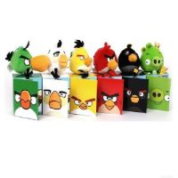 玩具愤怒的小鸟挂饰 疯狂小鸟毛绒公仔|全套6款愤怒小鸟毛绒公仔 10厘米以下