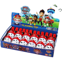 灯光音乐陀螺炫酷激光户外卡通男女孩儿童电动玩具批发价陀螺地摊|旺旺狗12只整盒装