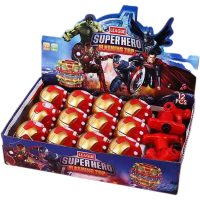 灯光音乐陀螺炫酷激光户外卡通男女孩儿童电动玩具批发价陀螺地摊|钢铁侠12只整盒装