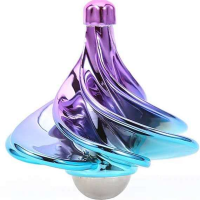 风动空气念力陀螺益智玩具东西儿童指尖解压玩具反重力黑科技|紫青渐变