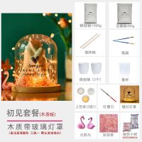 情侣手膜石膏diy手模型克隆粉闺蜜抖音3d手工制作材料自制纪念品|始于初见火烈鸟暖灯套餐