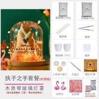 情侣手膜石膏diy手模型克隆粉闺蜜抖音3d手工制作材料自制纪念品|执子之手火烈鸟暖灯套餐