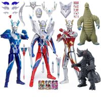 赛罗奥特曼玩具act关节超可动泽塔银河捷德特利迦手办发声光套装|5款[赛罗日冕月神VS哥莫拉雷德王]