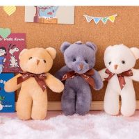 毛绒玩具泰迪熊连体小熊公仔小礼品小挂件|3只(颜色不重复) 12cm