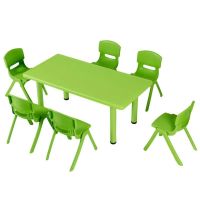 幼儿园桌椅塑料 学习桌子可升降长方形学生写字桌儿童餐桌兴趣班