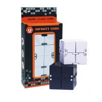 无限魔方合金翻转魔方方块减缓解压发泄神器无聊放松上课迷你玩具|+包子+恐龙+陀螺+二阶魔方 黑色魔方(半合金半塑料)