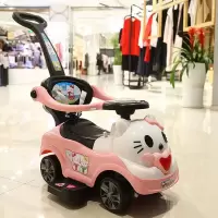 特卖用扭扭车大号双人四轮加大妞妞车小型儿童小孩拉绳溜溜车男。|KT猫樱花粉+坐垫