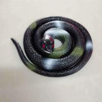 儿童玩具仿真动物整蛊恐怖吓人玩具蛇软胶批发恶搞创意解压发泄|黑色圆头蛇