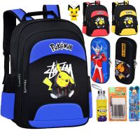 皮卡丘男童书包男儿童小学生轻便联名双肩包动漫初中学生夜光背包