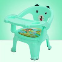 宝宝凳子带轮子叫叫椅多功能儿童椅子靠背椅 幼儿小板凳吃饭座椅|新加大款果绿色+餐盘