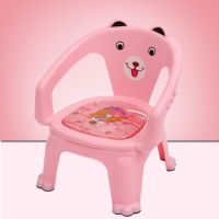 宝宝凳子带轮子叫叫椅多功能儿童椅子靠背椅 幼儿小板凳吃饭座椅|新加大款果粉色(无餐盘)