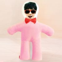 男朋友等身人形抱枕真人照片定制人型玩偶女友娃娃公仔520礼物|圆头浅粉色 65CM