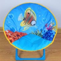 儿童月亮椅卡通小凳子宝宝餐椅折叠靠背椅便携户外沙滩椅幼儿园椅
