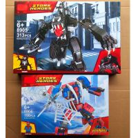 兼容乐高积木蜘蛛侠毒液机甲复仇者联盟3钢铁侠反浩克拼装玩具男6