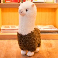 大号可爱毛绒玩具羊驼公仔睡觉抱枕儿童布娃娃女孩生日礼物|褐色 55cm