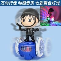 抖音同款网红儿童电动玩具钢铁侠跳舞机器人变形金|女警平衡车 普通电池版