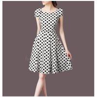 波点连衣裙女夏装2020新款气质女神范女装短袖碎花裙夏季裙子