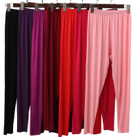 中老年莫代尔棉秋裤老年人加肥加大200斤空调裤薄款家居裤打底裤