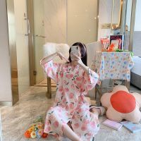 睡裙女夏季纯棉纱布和服睡袍春秋薄款日系汗蒸服日式浴袍夏天睡衣