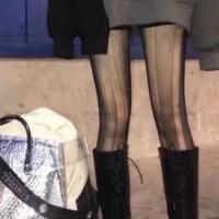 nunnally哥哥来撕!情调手撕性感黑一次性超薄丝袜趣味美腿袜大码