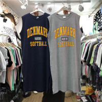 无袖t恤女2020夏季新款韩版宽松背心中长款开叉过膝连衣裙子上衣