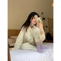 馨帮帮homedress 可爱北极熊睡衣睡裤女春秋学生棉质家居服套装