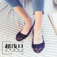 高跟鞋袜子女短袜吊带船袜纯棉浅口隐形防滑夏季超薄款蕾丝前掌袜