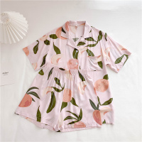 洋气可爱~薄款棉绸睡衣女夏季短袖ins风两件套清新甜美小熊家居服